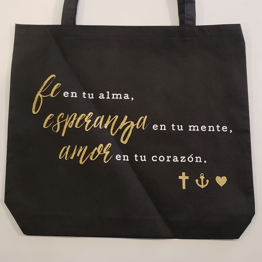 Black reusable tote
